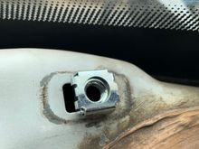 To install the dash against the firewall I threw away the poor quality plastic fittings and went with some cage nuts purchased from Ace.  These take a 5/16th bolt and hopefully will provide a stronger connection.