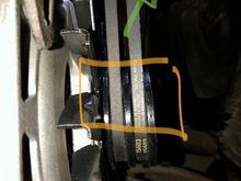 Hard to tell, but the belts are pulled more towards the front face of the pulley. 