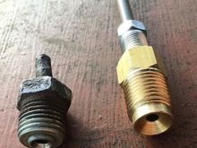 This end of the brake line goes into a block under the left wheel well.  Would this adapter arrangement I have work?