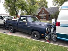 The pickup was totaled and the van is still in the shop. Moped was a goner, too. 