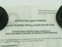 Ordered my OEM strut rod bushings and thought it significant enough to post that apparently the factory has changed (improved) the original design of these bushings at some point in time. 
Maybe that's why it seems to have been a problem area for original and aftermarket bushings. Wow- my van's going to ride better than new!