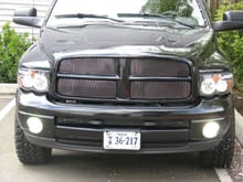New Black Chrome Street Scene Speed Grille with upgraded black projectors w/ halos, leds &amp; 5k HIDs.