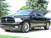 My '09 Sport CC with McGaughy's 4" rear drop and custom 3.5" front drop. 20x9" SRT-10 replicas with 275/65-20 Goodyears.