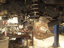 SPINDLES ON FOR MOCK UP ONLY HERE......NO, THIS ISNT HOW IT WAS BOLTED UP