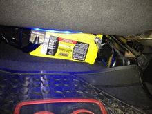 Optimum Yellow Top Battery, under passenger seat, solely for sub's, hooked up to the origional car battery with circut breaker to allow truck altinator to charge both batteries, Zero gage wiring