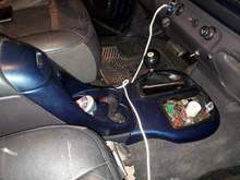 Interior custom painted with color match patriot blue metallic