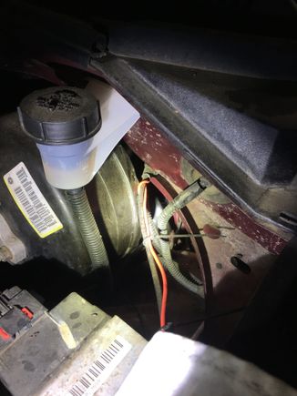 Here is where the wire enter the cab.
