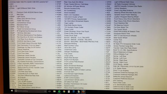Build Sheet