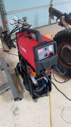 Its a little welder, but it worked pretty good. I have to get the right regulator for the argon, and we want to try it on 240v before we are finished. It did seem to struggle later in the day on 110v.