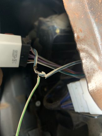 The whit and green wire hooks up to brake switch but goes nowhere was dead ended?