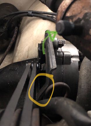 The area in yellow is the area where I feel the warp occurred and can be corrected the easiest. Green is the direction of applied force.