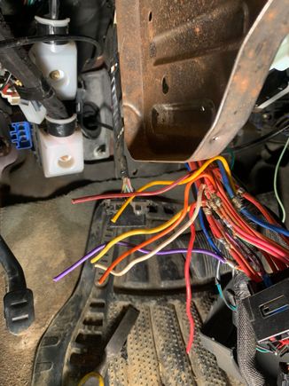 This is just another photo of chopped wires not sure if they go somewhere or just here for looks lol