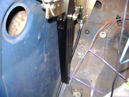 The park brake handle. I went with the Lokar in black. It looks good and works well. I just need to adjust everything.