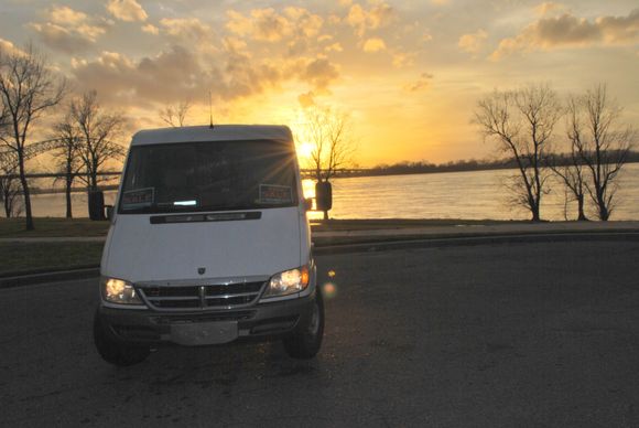 This pic was taken on the Memphis river front. You can see the worlds largest letter "M" in the background