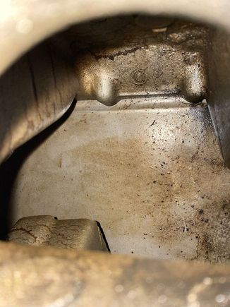 Inside manifold looking down at plenum, right side