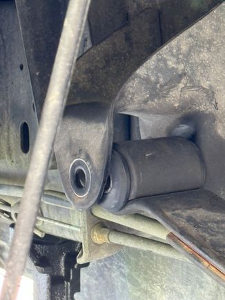 Before ratchet strap with rear shackle bolted in and passenger side leaf springs bolted in. 