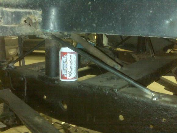 all steel. braced. 6 in lift
required fabrication beverage to show relative size