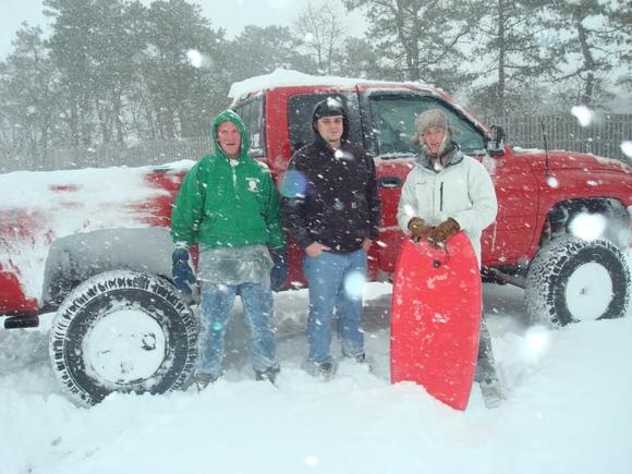 me in middle   badass truck on 37s =]