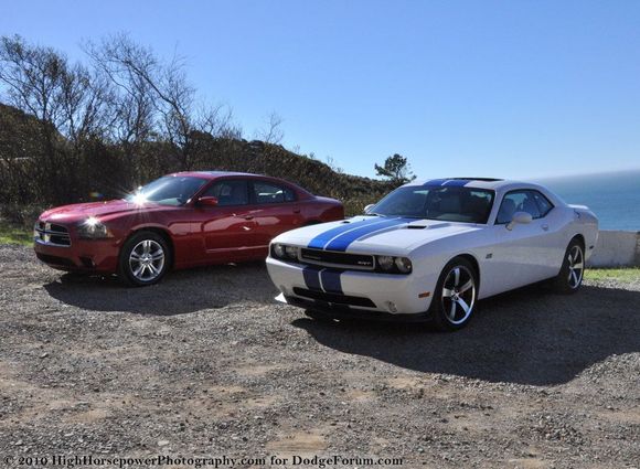 The 2011 Dodge Challenger SRT8 392 and the 2011 Dodge Charger R/T AWD