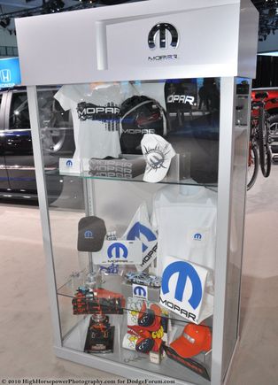 A display of Mopar goodies.