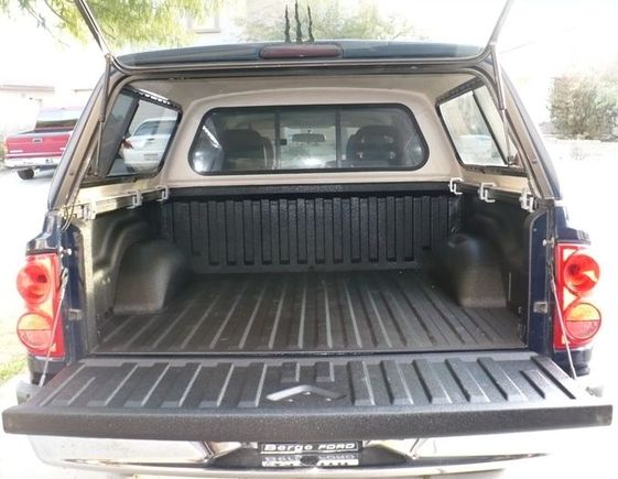 Freshly sprayed bedliner