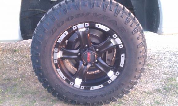 The new tires and rims