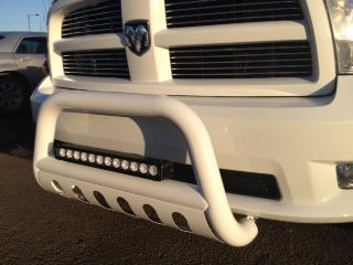 Powder coated bull bar with 20" Evo Prime Light Bar 20 degree- 10 Watt LED 10,320 Lumens