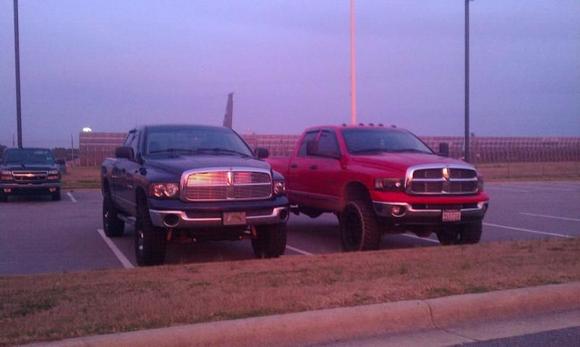 side by side to the exact same lift and suspension of a buddy's 2500