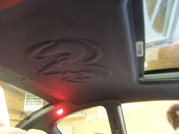 Custom black headliner w. RAM logo