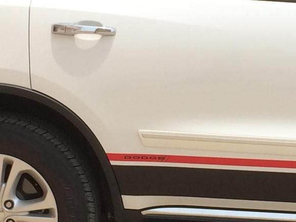 Dodge logo stripe bought from ebay was stuck on my design.