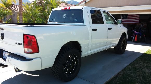 Notice my rear bumper, I installed two of these, they are very bright and I wired them into my reverse lights.