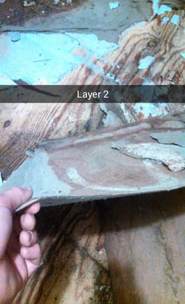 Layer 2 was Masonite.