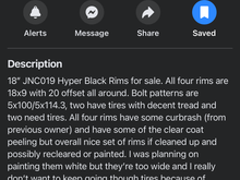This is more information about the rims.