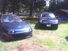me and my integra =/ to bad the lip broke lol
