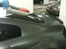 Carbon fiber roof spoiler and rear lip