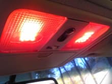 Red led dome lights