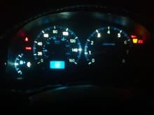 My donor gauge cluster(the one i f'd up on), just using to figure out how to i want the colors to go.