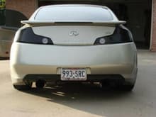 (Painted) Blacked out Tailights and spoiler light. along with Nismo Rear Diffuser