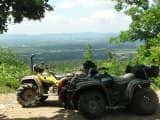 Our ATV's on one of the peaks in Wolfpen Gap in Arkansas.
