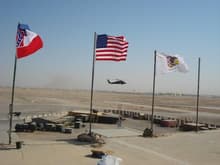 blackhawk and flags