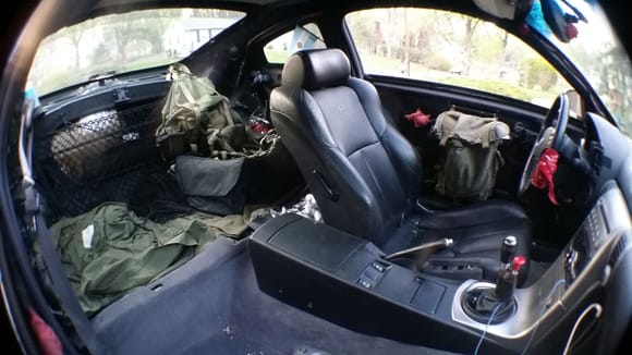 Passenger seat removed.. that center console has got to go. I'm going to have to fabricate something more utilitarian.. maybe chop an old ammo canister or something. I'll do some digging around and see what I can find. Junkyard run immanent. Carpet also needs to come out (maybe tomorrow?).