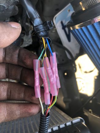 *BEST PIC I TOOK BEFORE I WENT AND SOLDER AND HEAT WRAPPED THE WIRES 