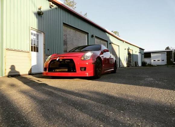 infiniti g35 red gtr style body kit#g35#redcar#monbb#bodykit#gtrstyle#34#infiniti#car#passion#flash#sun#love2ride