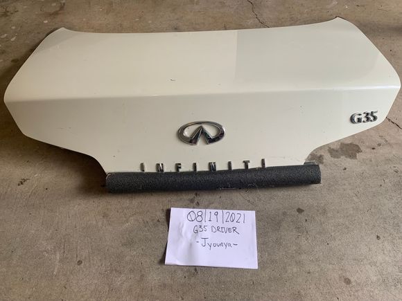 G35 Coupe Wingless Trunk (Used) - $100 (Cannot Ship)