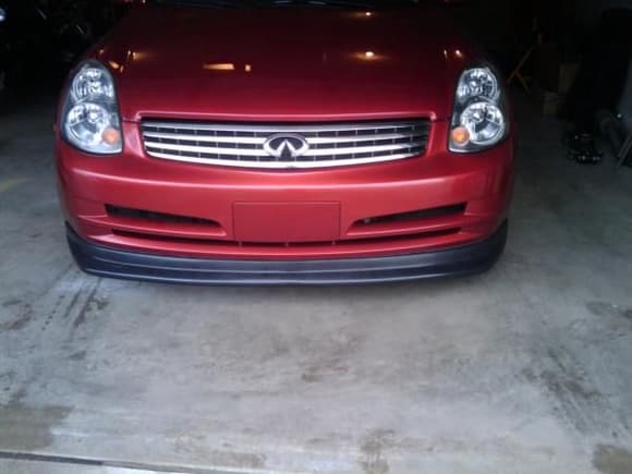 nismo front lip installed