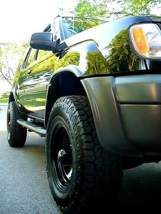 2" suspension lift, deleted mud flaps