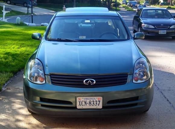 Freshly blacked out grill and polished lights