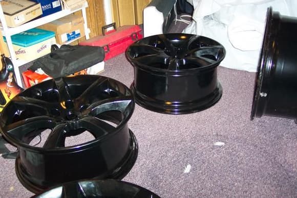 powdercoated and glossed