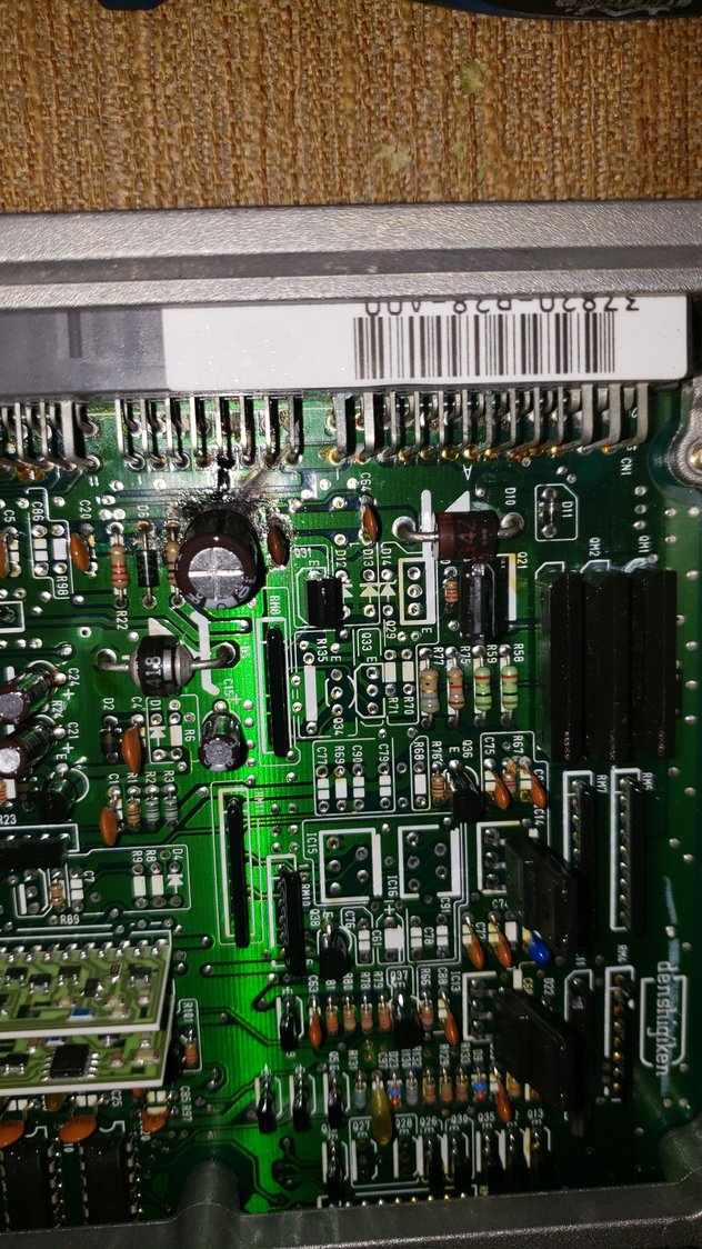 93 civic si hatch ECU/ECM capacitor c13 burn out HondaTech Honda
