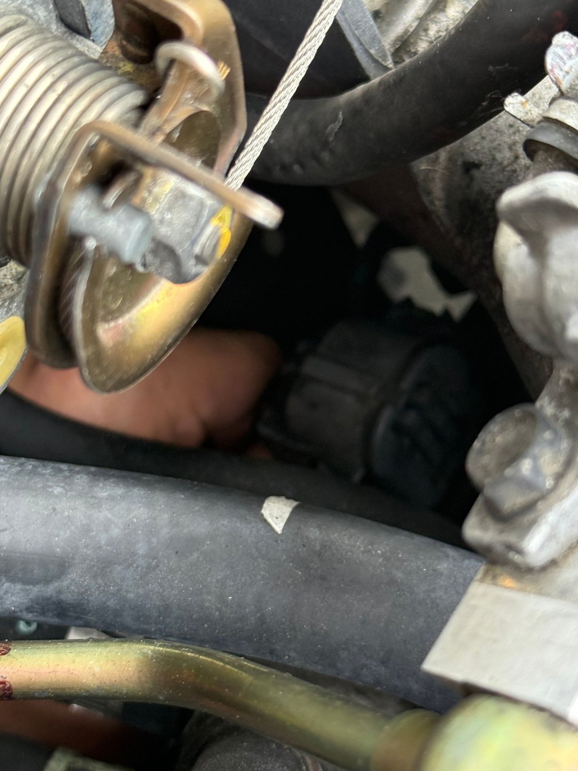 I found this grey connector thing, and the wires from the tcc connector bundle into a harness that goes into this thing.